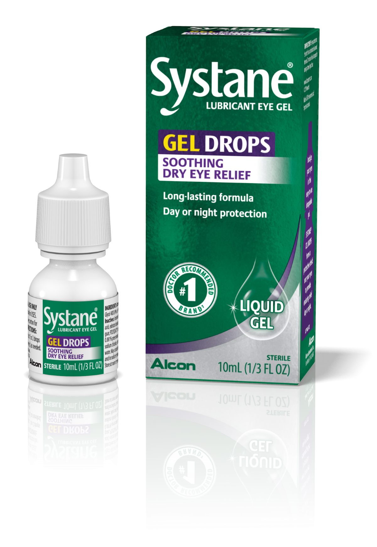 Systane Gel Drops vial carton and product box Alcon