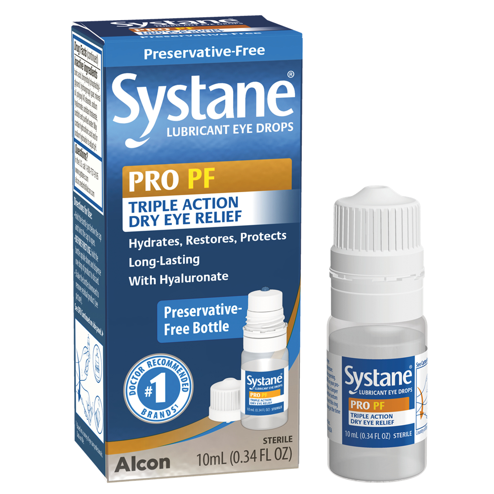 Systane Pro Preservative Free product box by Alcon